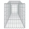 vidaXL Oblúkový gabionový kôš 9 ks 400x50x60/80 cm pozinkované železo