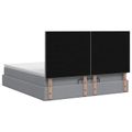 vidaXL Ottoman posteľ s matracom a LED Svetlosivá 180 x 200 cm Látka