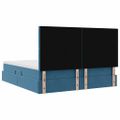 vidaXL Úložná posteľ s čelnou doskou Tmavomodrá 180 x 200 cm Zamat