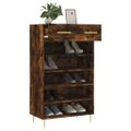 vidaXL Botník dymový dub 60x35x105 cm kompozitné drevo