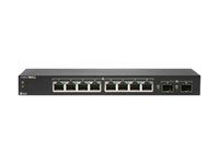 Přepínač - řízený - 8 x 10/100/1000 + 2 x gigabitů SFP - desktop - s 3 roky podpora 24x7