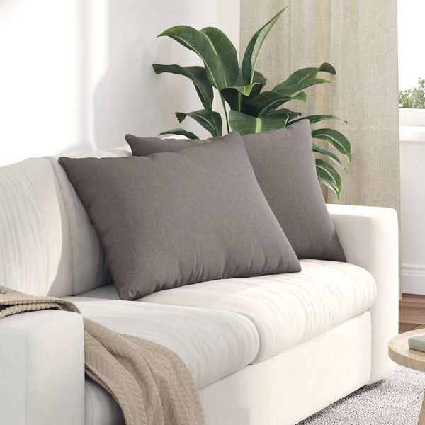 vidaXL Vankúše na pohovku 2 pcs Sivohnedá 70 x 50 cm látka