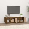 vidaXL TV skrinka medovo-hnedá 140x40x40 cm masívna borovica