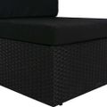 vidaXL 2-miestna sektorová pohovka čierna polyratanová