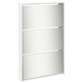 vidaXL Botník so zrkadlom 5-poschodový lesklý biely 63x17x169,5 cm