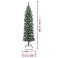 vidaXL Umelý úzky vianočný stromček s podstavcom 180 cm PVC