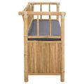 vidaXL Záhradná úložná lavica 110 x 47 x 80 cm Bambus Prírodná