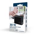 GEMBIRD Nabíjačka, 2x USB/USB-C, 30W, čierna