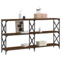 vidaXL Konzolový stolík hnedý dub 200x28x80,5 cm kompozitné drevo