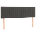 vidaXL Posteľný rám boxspring s matracom tmavosivý 140x190 cm zamat