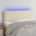 vidaXL Čelo postele krémové 90x5x78/88 cm umelá koža