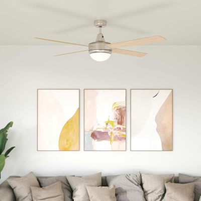 vidaXL Stropný ventilátor s osvetlením a diaľkovým ovládaním Ø 130 cm