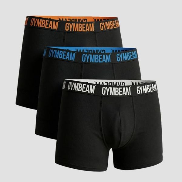 Pánske boxerky FIT 3Pack Black - GymBeam, veľkosť XL