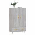 vidaXL Vysoká skrinka sivá sonoma 69,5x31x115 cm kompozitné drevo