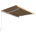 vidaXL Ručne zaťahovacia markíza žltá a biela 300x250 cm