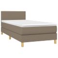 vidaXL Boxspring posteľ s matracom sivohnedý 100x200 cm látka