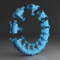 Masážna hula hoop obruč HMS HHW01 so závažím modrá