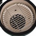 vidaXL 2 v 1 Kamado gril s udiarňou keramika 56 cm zelený