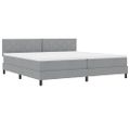vidaXL Posteľ s pružinovým rámom Svetlosivá 200 x 200 cm látka