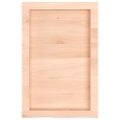vidaXL Nástenná polica 40x60x(2-6) cm neošetrený dubový masív