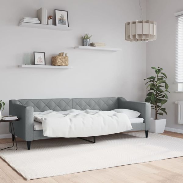 vidaXL Posteľný rám bledosivý 80x200 cm látka
