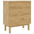 vidaXL Skrinka so zásuvkami OTTA, hnedo sivá 76,5x39,5x90 cm, borovica