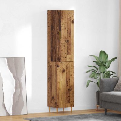vidaXL Highboard 2 pcs Staré drevo Kompozitné drevo