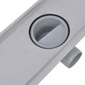 vidaXL Rovný sprchový odtok 2 ks 530x140 mm nehrdzavejúca oceľ