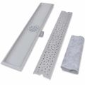 vidaXL Rovný sprchový odtok 2 ks s bublinkami 730x140 mm nehrdzavejúca oceľ