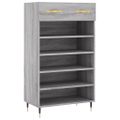 vidaXL Botník sivý dub sonoma 60x35x105 cm kompozitné drevo