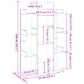 vidaXL knižnica Dub Artisan 86x25,5x140 cm Drevo