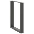 vidaXL Nohy k jedálenskému stolu v tvare U, 2 ks, antracitové, 60 x (72-73) cm, oceľ