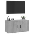vidaXL Nástenná TV skrinka sivá sonoma 80x34,5x40 cm