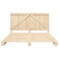 vidaXL Posteľný rám s čelom 200x200 cm masívna borovica