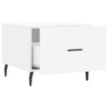 vidaXL Konferenčné stolíky 2 ks lesklé biele 50x50x40 cm kompoz. drevo
