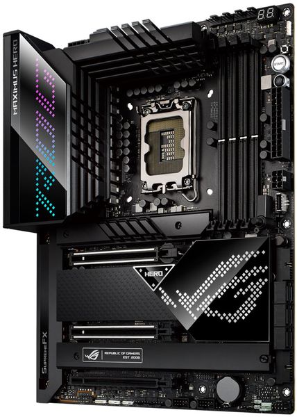 ASUS ROG MAXIMUS Z690 HERO/LGA 1700/ATX Základní deska, Intel Z690, LGA1700, 4x DDR5 DIMM (max. 128GB), 3x M.2 + 2x M.2 rozšiřující karta, Wi-Fi, HDMI, 2x Thunderbolt 4,