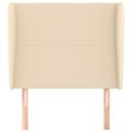 vidaXL Čelo postele so záhybmi krémové 103x23x118/128 cm látka