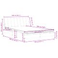 vidaXL Posteľ s matracom Hanko modrý 140x190 cm zamat