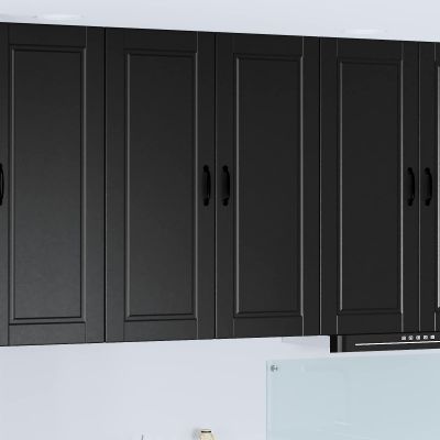 vidaXL Nástenná skrinka PORTO Čierna 80 x 31 x 100 cm Kompozitné drevo