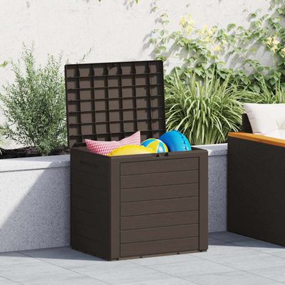 vidaXL Záhradný úložný box hnedý 58,5x46x55 cm polypropylénový