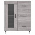 vidaXL Vysoká skrinka sivý dub sonoma 69,5x34x180 cm spracované drevo