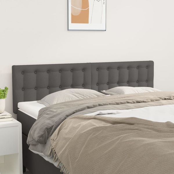 vidaXL Čelá postelí sivé 144x5x78/88 cm umelá koža
