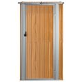 vidaXL Záhradný domček hnedý 118,5x97x209,5 cm pozinkovaná oceľ