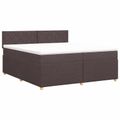 vidaXL Posteľ boxspring s matracom Tmavohnedá 200 x 200 cm Látka