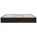 vidaXL Otomanový posteľný rám s úložiskom Čierny Dub 203 x 160 x 25 cm