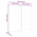 vidaXL Informačná nástenka Čierna 100 x 100 x 1,4 cm Borovicový masív