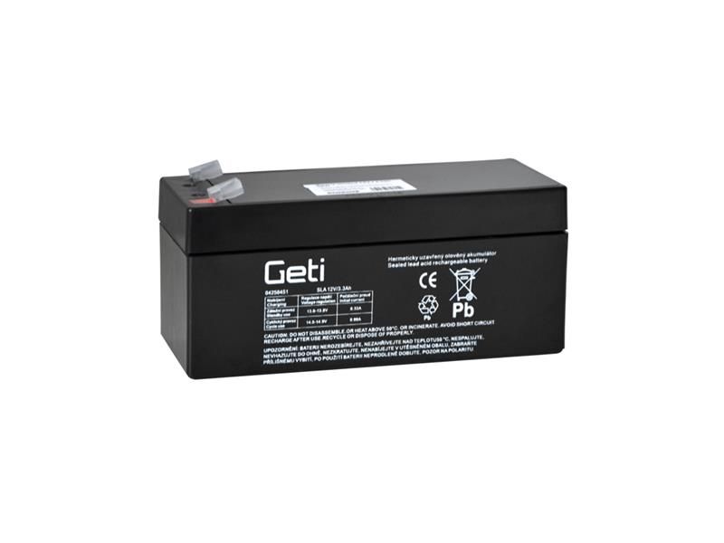 Batérie olovená 12V 3.3Ah GETI