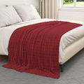 vidaXL Prikrývky na hodenie 6 ks Bordeaux červená 200 x 150 cm 4.5 kg