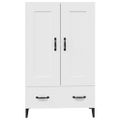 vidaXL Vysoká skrinka biela 70x31x115 cm spracované drevo