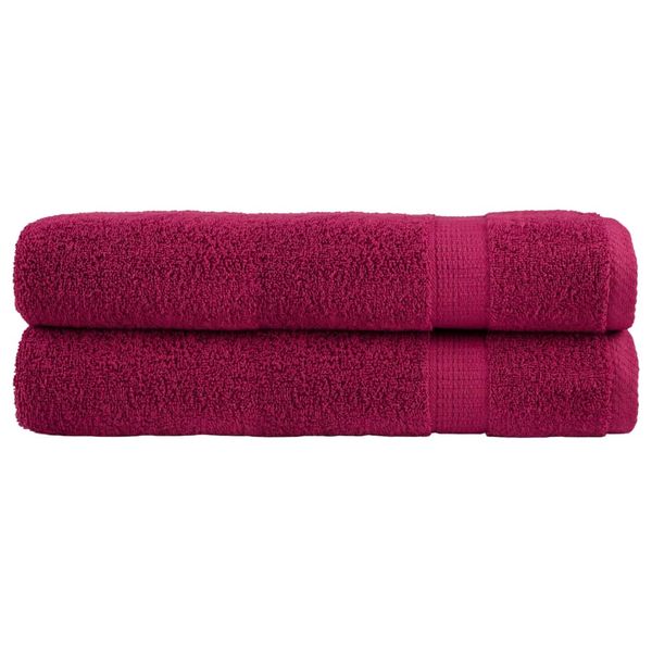 vidaXL Prémiové uteráky SOLUND 2 ks bordové 100x200 cm 600 g/m2